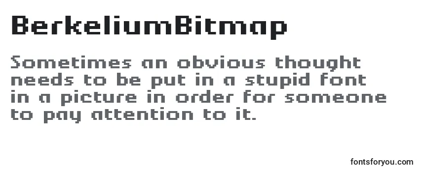 Review of the BerkeliumBitmap Font