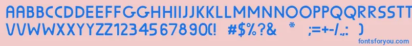SunscreenUnscreened Font – Blue Fonts on Pink Background