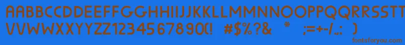 SunscreenUnscreened Font – Brown Fonts on Blue Background