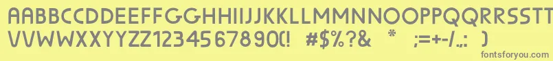 SunscreenUnscreened Font – Gray Fonts on Yellow Background