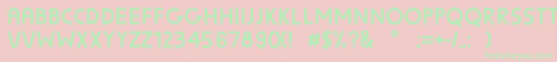 SunscreenUnscreened Font – Green Fonts on Pink Background