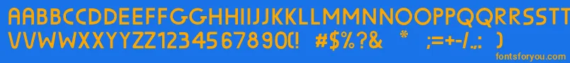 SunscreenUnscreened Font – Orange Fonts on Blue Background