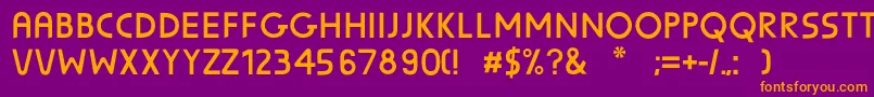 SunscreenUnscreened Font – Orange Fonts on Purple Background