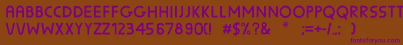 SunscreenUnscreened Font – Purple Fonts on Brown Background