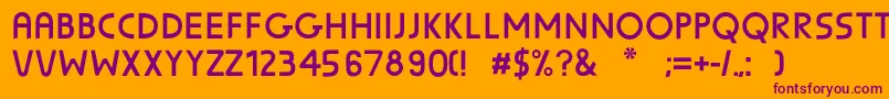 SunscreenUnscreened Font – Purple Fonts on Orange Background