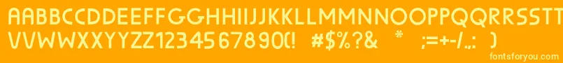 SunscreenUnscreened Font – Yellow Fonts on Orange Background