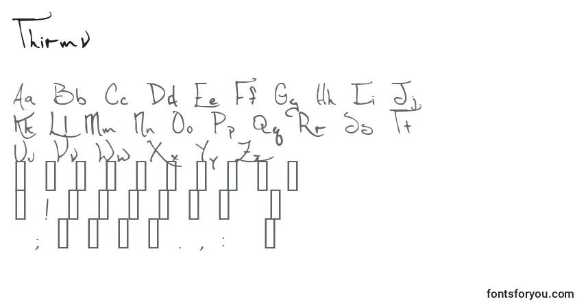 Шрифт Thirmv – алфавит, цифры, специальные символы