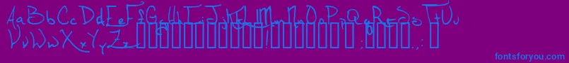 Thirmv Font – Blue Fonts on Purple Background