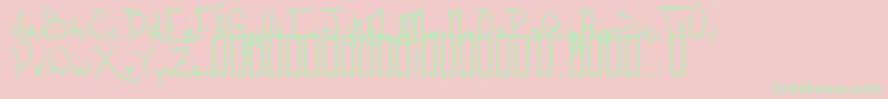 Thirmv Font – Green Fonts on Pink Background