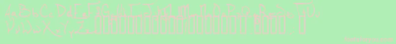 Thirmv Font – Pink Fonts on Green Background