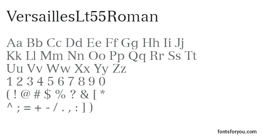 VersaillesLt55Roman-fontti – aakkoset, numerot, erikoismerkit