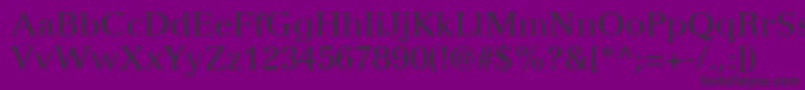 VersaillesLt55Roman Font – Black Fonts on Purple Background