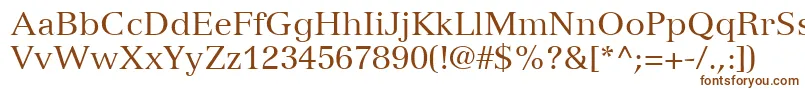 VersaillesLt55Roman Font – Brown Fonts on White Background