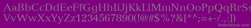 VersaillesLt55Roman Font – Gray Fonts on Purple Background