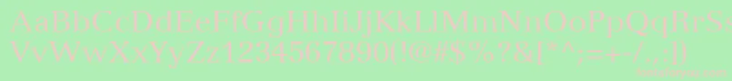 VersaillesLt55Roman Font – Pink Fonts on Green Background