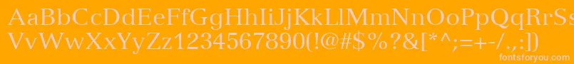 More about VersaillesLt55Roman Font VersaillesLt55Roman Font – Pink Fonts on Orange Background