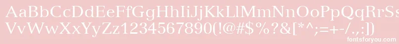 VersaillesLt55Roman Font – White Fonts on Pink Background