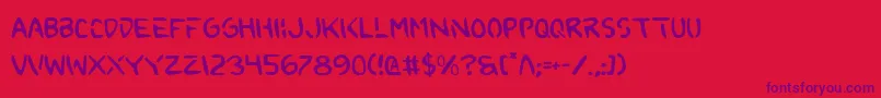 2toonv2 Font – Purple Fonts on Red Background