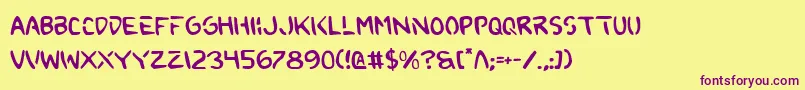 2toonv2 Font – Purple Fonts on Yellow Background