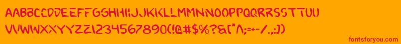 2toonv2 Font – Red Fonts on Orange Background