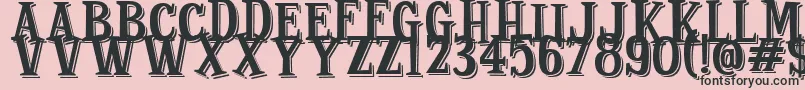 StrangeShadow Font – Black Fonts on Pink Background