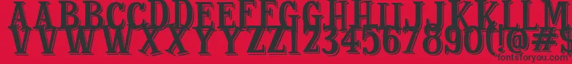 StrangeShadow Font – Black Fonts on Red Background