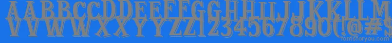 StrangeShadow Font – Gray Fonts on Blue Background