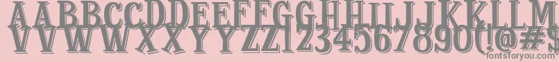 StrangeShadow Font – Gray Fonts on Pink Background