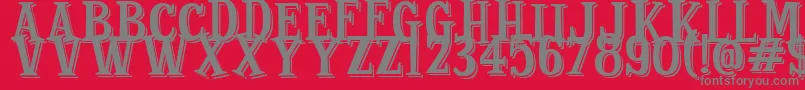 StrangeShadow Font – Gray Fonts on Red Background