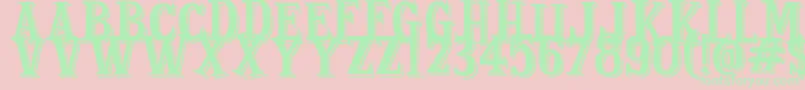 StrangeShadow Font – Green Fonts on Pink Background