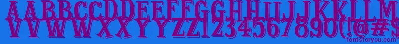 StrangeShadow Font – Purple Fonts on Blue Background