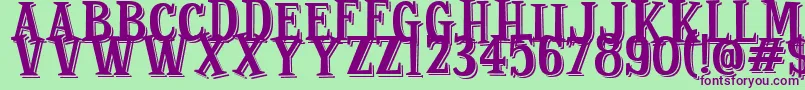 StrangeShadow Font – Purple Fonts on Green Background