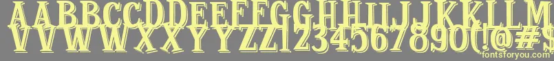 StrangeShadow Font – Yellow Fonts on Gray Background