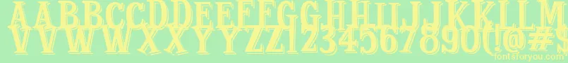 StrangeShadow Font – Yellow Fonts on Green Background