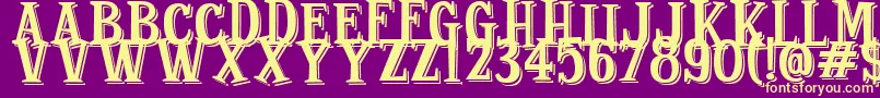 StrangeShadow Font – Yellow Fonts on Purple Background