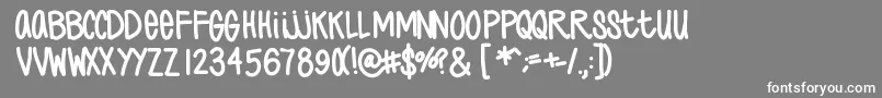 Justcole Font – White Fonts on Gray Background