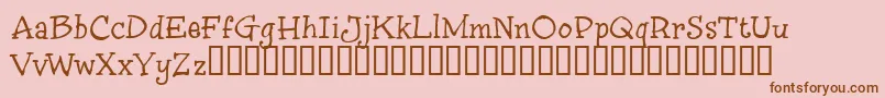 InkyST Font – Brown Fonts on Pink Background