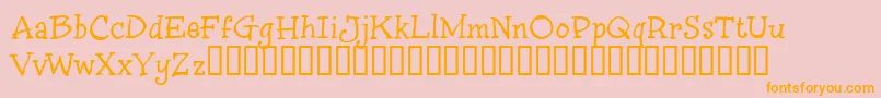 InkyST Font – Orange Fonts on Pink Background