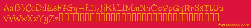 InkyST Font – Orange Fonts on Red Background