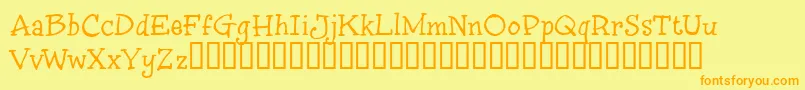 InkyST Font – Orange Fonts on Yellow Background