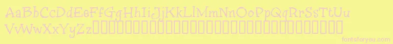 InkyST Font – Pink Fonts on Yellow Background