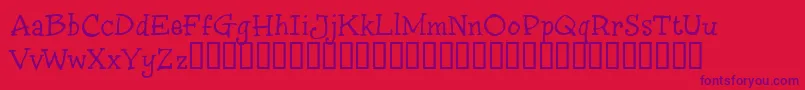 InkyST Font – Purple Fonts on Red Background