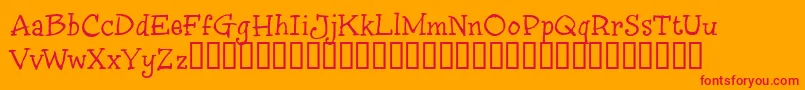 InkyST Font – Red Fonts on Orange Background