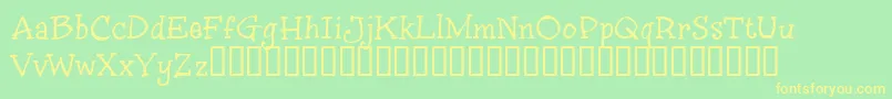 InkyST Font – Yellow Fonts on Green Background