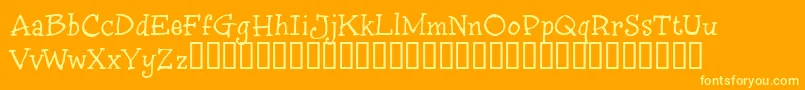 InkyST Font – Yellow Fonts on Orange Background