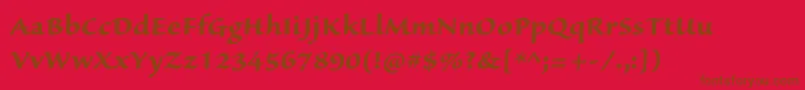 SanvitoproBoldcapt Font – Brown Fonts on Red Background