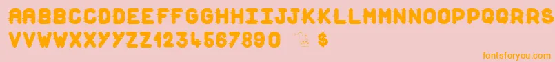 DustScratchesLight Font – Orange Fonts on Pink Background