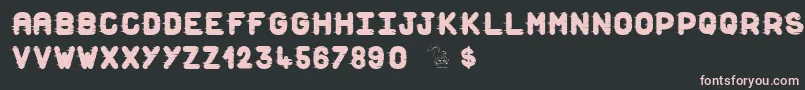 Шрифт DustScratchesLight – розовые шрифты на чёрном фоне