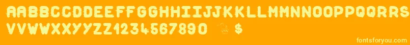 DustScratchesLight Font – Yellow Fonts on Orange Background