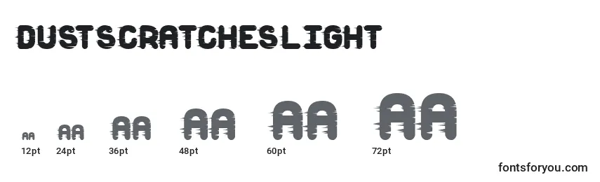 DustScratchesLight Font Sizes